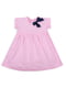 Платье розовое с бантиком в горох | 6511377