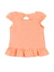 Платье-футболка персиковое с принтом | 6513632 | фото 2