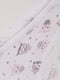 Набор белых и розовых трусов с принтом (3 шт.) | 6514057 | фото 2