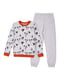 Піжама сіро-червона з собаками: світшот та штани | 6514177