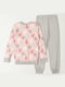Пижама серо-розовая с котами: свитшот и брюки | 6514179 | фото 2
