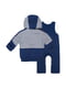 Комплект сіро-синій у смужку: куртка та напівкомбінезон | 6514275 | фото 2