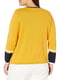 Пуловер жовтий з контрастними вставками | 6514833 | фото 2