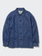 Куртка-рубашка синяя | 6514947 | фото 6