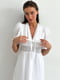 Сукня А-силуету мереживна біла | 6516233 | фото 2