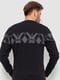 Пуловер черный с узором | 6517102 | фото 4