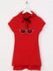 Сукня червона з принтом | 6516420