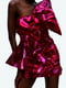 Платье цвета фуксия с блестящим принтом | 6518844 | фото 2