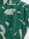 Шорты махровые зеленые с принтом | 6518936 | фото 2