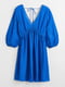 Платье синее фактурное | 6518948