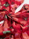 Сукня червона в квітковий принт | 6519000 | фото 2