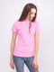 Рожева футболка-поло | 6520023