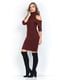 Платье-свитер бордовое | 6520671 | фото 3