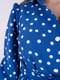 Сукня А-силуету синя у горох | 6520822 | фото 4