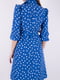 Сукня А-силуету синя у горох | 6520822 | фото 5