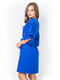 Платье-футляр с пояском синее | 6520826 | фото 2