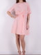 Платье А-силуэта с пояском розовое | 6520840 | фото 4