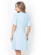 Платье А-силуэта с пояском голубое | 6520841 | фото 4