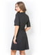 Платье А-силуэта с пояском черное | 6520843 | фото 2