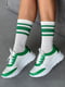 Кросівки біло-зелені | 6519350 | фото 12
