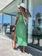 Сукня зелена з принтом | 6523598 | фото 2