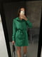 Платье-рубашка шелковое зеленое | 6523639 | фото 3