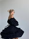 Платье с воланами черное | 6523662 | фото 3