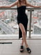 Сукня в білзиняному стиля чорна з розрізом | 6524067 | фото 3