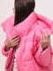 Зимова рожева куртка з об'ємним капюшоном | 6524346 | фото 8