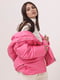 Зимняя розовая куртка с объемным капюшоном | 6524346 | фото 9