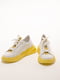 Кросівки білі на жовтій підошві | 6519328 | фото 7