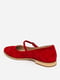 Туфлі червоні з округлим носком та зручним ремінцем | 6527487 | фото 3