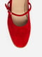 Туфли красные с округлым носком и удобным ремешком | 6527487 | фото 4