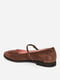 Туфли коричневые с округлым носком и удобным ремешком | 6527488 | фото 3