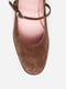 Туфлі коричневі з округлим носком та зручним ремінцем | 6527488 | фото 4