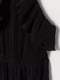 Сукня чорна на бретелях з воланами | 6525027 | фото 2