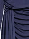 Сукня темно-синя з драпіруванням | 6525057 | фото 2