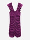 Платье из вискозы с драпировкой фиолетовое | 6525388 | фото 2