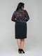 Елегантна сукня чорного кольору зі вставками в смужку | 6527857 | фото 4