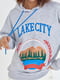 Утеплена сіра худа з принтом і написом Lake city | 6524511 | фото 6