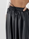 Черная юбка фасона полусолнце из эко кожи | 6524520 | фото 6