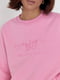 Теплый розовый свитшот с вышитой надписью Enjoy the little things | 6524532 | фото 6