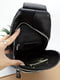 Чорна шкіряна сумка-рюкзак у стриманому стилі | 6528236 | фото 2