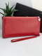 Червоний шкіряний гаманець-клатч із ручкою-петлею | 6528286 | фото 3