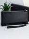 Чорний шкіряний гаманець-клатч із ручкою-петлею | 6528287 | фото 2