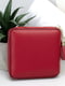Компактний червоний гаманець, оздоблений пензликом | 6528294 | фото 3