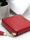 Компактний червоний гаманець, оздоблений пензликом | 6528294 | фото 4