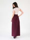 Сукня-максі біло-бордова з вирізом | 5035093 | фото 3