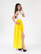 Сукня-максі біло-жовта з вирізом | 5035095 | фото 2