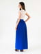 Сукня-максі біло-синя з вирізом | 5035099 | фото 3